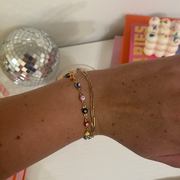 Gold Evil Eye Francesca’s Bracelet - Picture 2 of 3